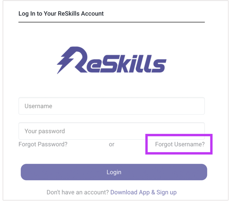ReSkills Learner Username